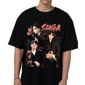 BTS Suga Graphic Heavy Cotton Tee Shirt (2XL)